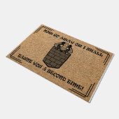 Now Go Away Doormat, Funny Home Decor Deurmat (Schuin)