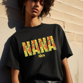 now grandma nana nanny mimi gigi floral  Tri-Blend shirt