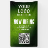 Now Hiring Banner QR Code Green Grunge Gradient (Verticaal)