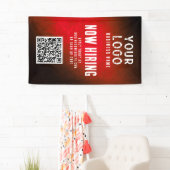 Now Hiring Banner QR Code Red Grunge Gradient (Insitu)