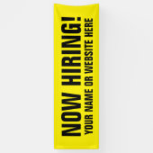 Now Hiring large outdoor banner for employment (Verticaal)