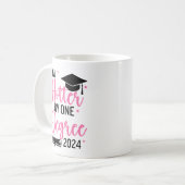Now Hotter By one Degree 2024 Funny Graduated Gift Koffiemok (Voorkant links)