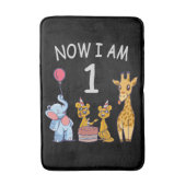 Now I am 1 year old 1st Birthday at the Zoo Badmat (Voorkant Verticaal)