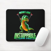 Now I Am Unstoppable Funny T-rex Tyrannosaurus Din Muismat (Met muis)
