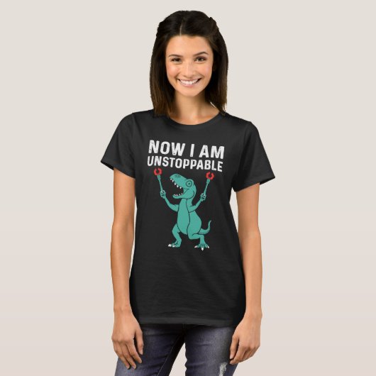 Now I Am Unstoppable  Rex T-shirt (Voorkant volledig)