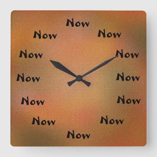 Now Inspiron Design Wall Clocks Vierkante Klok (Voorkant)