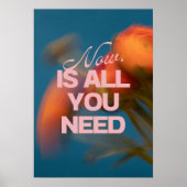 Now. Is all you need. Motivation Poster (Voorkant)