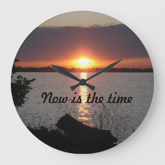 Now is the Time Wall Clock Grote Klok