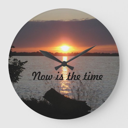 Now is the Time Wall Clock Grote Klok (Voorkant)