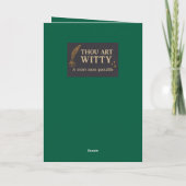 Now is the Winter of Discontent Kaart (Achterkant)