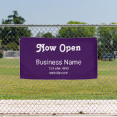 Now Open Business Name Phone Website Purple Spandoek (Insitu)