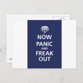 Now panic and freak out briefkaart (Voorkant / Achterkant)