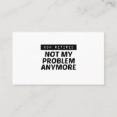 NOW RETIRED VISITEKAARTJE (Voorkant)