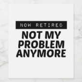 NOW RETIRED WIJN ETIKET (Enkel label)