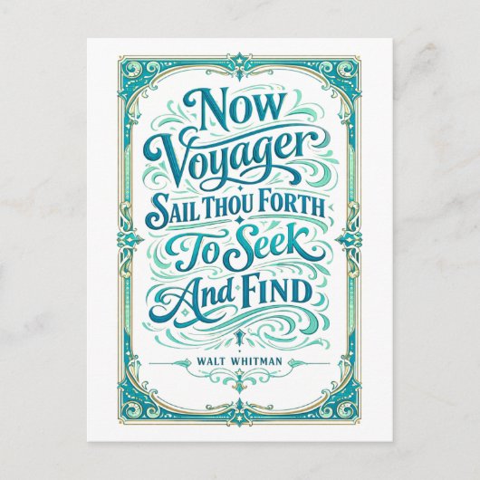 "Now Voyager" citaat Briefkaart (Voorkant)
