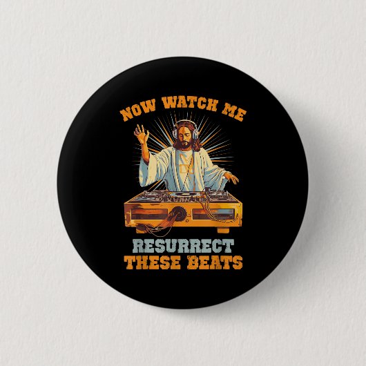Now Watch Me Resurrect These Beats Jesus Music  Ronde Button 5,7 Cm (Voorkant)
