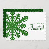 Nowflake Winter Dinner Party Uitnodiging 2 (Voorkant / Achterkant)