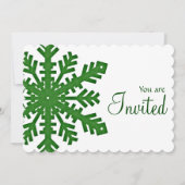 Nowflake Winter Dinner Party Uitnodiging 2 (Voorkant)