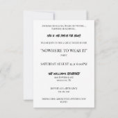"Nowhere To Wear It" Party Kaart (Achterkant)