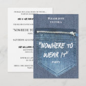 "Nowhere To Wear It" Party Kaart (Voorkant / Achterkant)