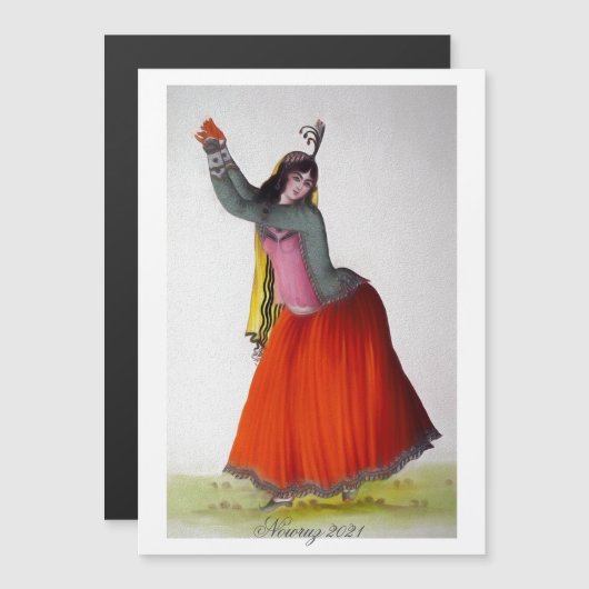 Nowruz 2021 magnetische uitnodiging (Voorkant / Achterkant)