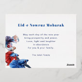 Nowruz Dansende Goldfish Trio Folie Briefkaart (Achterkant)