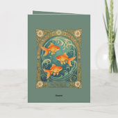 Nowruz Goudvis Van Vernieuwing Kaart (Achterkant)
