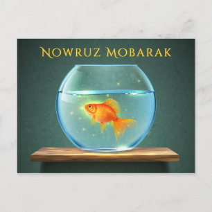 Nowruz Mobarak Goldfish in Bowl Briefkaart