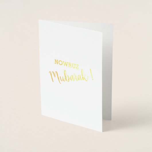 Nowruz Mubarak Perzisch Iraans Nieuwjaar Blank Folie Kaarten (Voorkant)