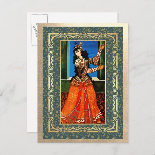 Nowruz Mubarak. Perzisch nieuwjaar Briefkaarten (Voorkant / Achterkant)