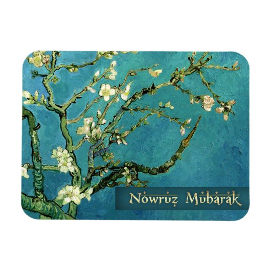 Nowruz Mubarak. Perzisch Nieuwjaar — Cadeaumagneet Magneet (Horizontaal)