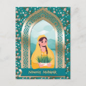 Nowruz Mubarak. Perzisch Nieuwjaar Feestdagenkaart (Voorkant)