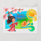 Nowruz Mubarak. Perzisch Nieuwjaar Feestdagenkaart (Voorkant)