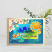 Nowruz Mubarak Perzisch Nieuwjaar Partij Kaart (Staand voorkant)