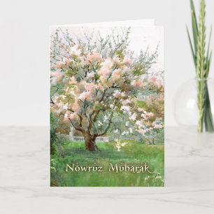 Nowruz Mubarak. Perzische Nieuwjaars Aangepaste Ka Feestdagen Kaart