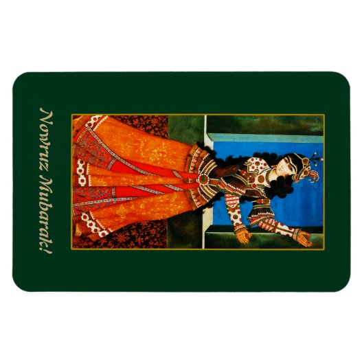 Nowruz Mubarak Perzische nieuwjaarsgeschenk magnee Magneet (Horizontaal)