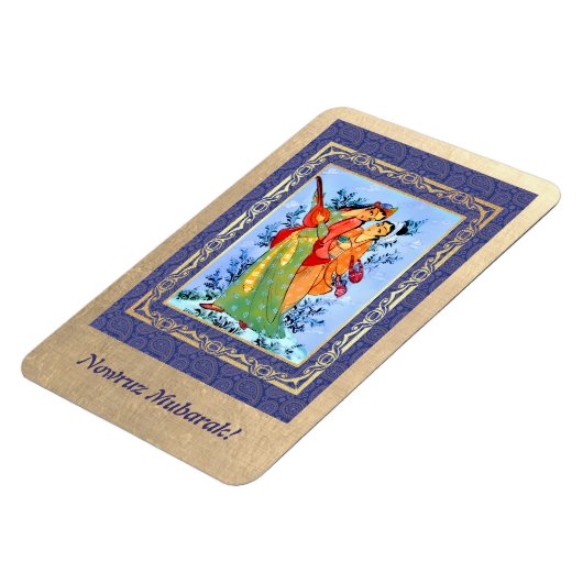 Nowruz Mubarak Perzische nieuwjaarsgeschenk magnet Magneet (Linkerzijde)