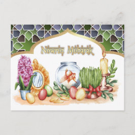 Nowruz Mubarak. Perzische Nieuwjaarskaarten Feestdagenkaart