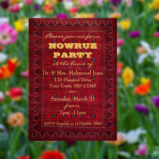Nowruz Party Invitation Kaart