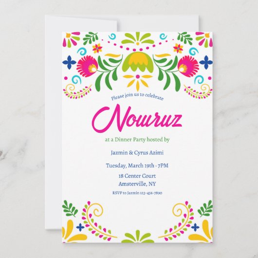 Nowruz Party Kaart (Voorkant)