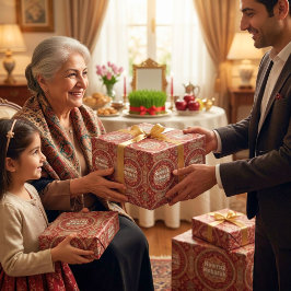Nowruz Perzisch Nieuwjaarsdinerfeestgeschenken Roo Cadeaupapier