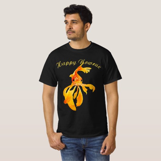Nowruz retro Goldfish T-shirt (Voorkant volledig)