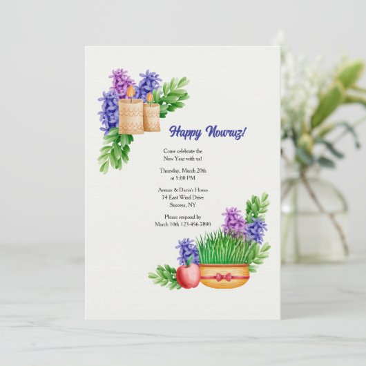 Nowruz-uitnodiging Kaart (Staand voorkant)