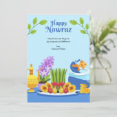 Nowruz Wenskaart Feestdagenkaart (Staand voorkant)