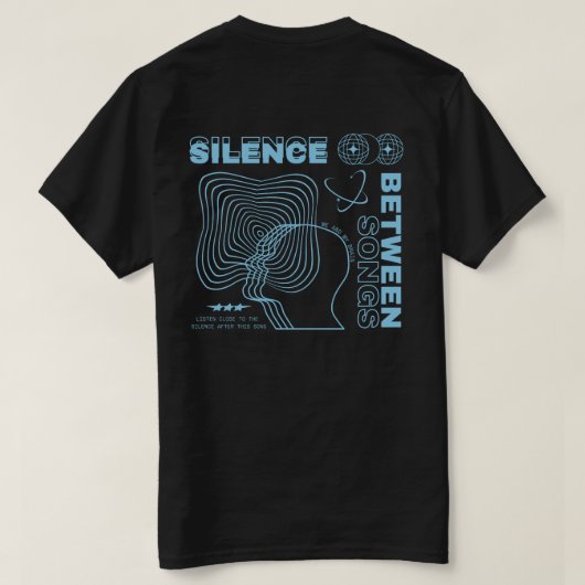 NØX STUDIOS — SILENCE BETWEEN SONGS. T-SHIRT (Design achterkant)