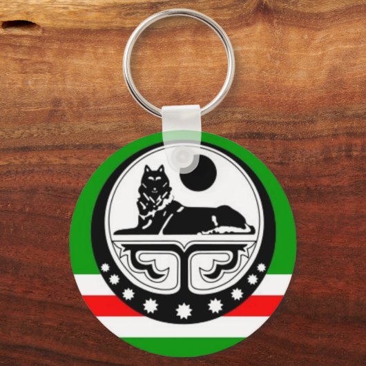 Noxchi chechen flag sleutelhanger (Voorkant)