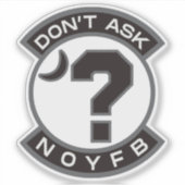 "NOYFB" Aangepast gesneden Sticker (Voorkant)