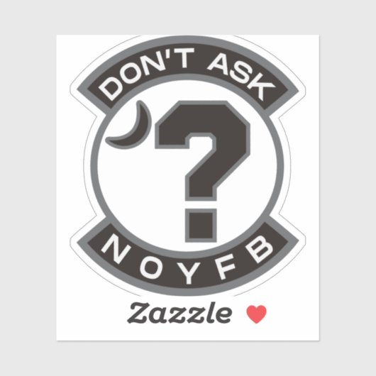 "NOYFB" Aangepast gesneden Sticker (Vel)