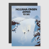 Nozawa Onsen Japan ski print. (Voorkant / Achterkant)