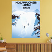 Nozawa Onsen Japan ski print. Canvas Afdruk (Insitu (Woonkamer))